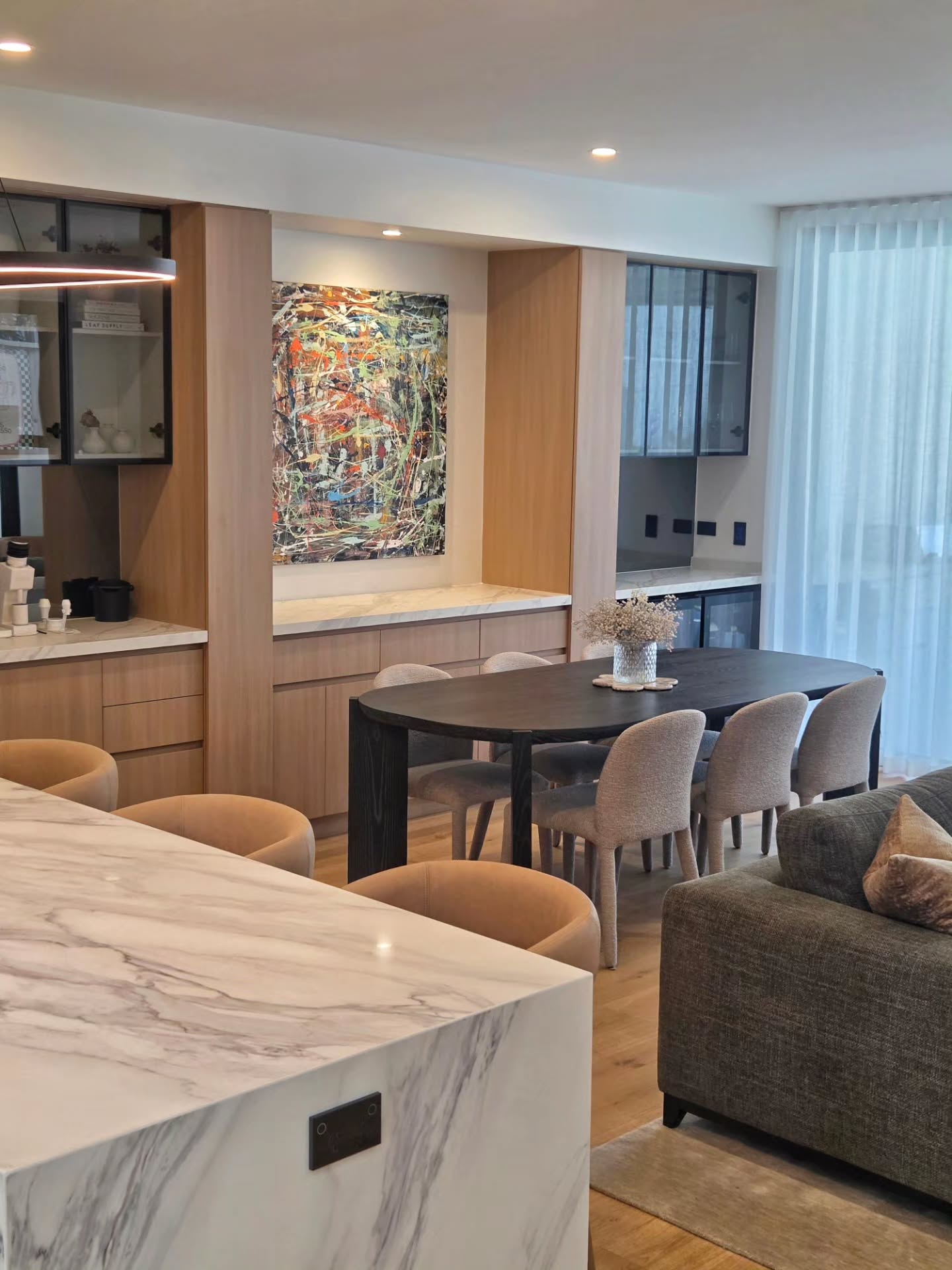 This living and dining space was designed to feel connected, functional and easy to move through, using layered textures and natural tones to create warmth without overwhelm.

For our clients, the goal wasn’t just a beautiful result. It was having the entire process taken care of.

From concept design through to sourcing, purchasing and installation, we manage every detail so you don’t have to.

For busy professionals on the Sunshine Coast, this means a home that comes together seamlessly, without adding to your already full schedule.

#interiordesign #sunshinecoastdesigner #homedesign #moderndesign #furniture