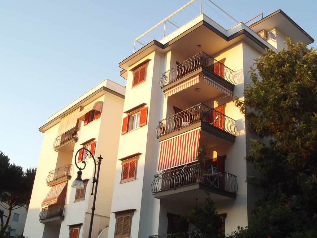 Balconies on the south face