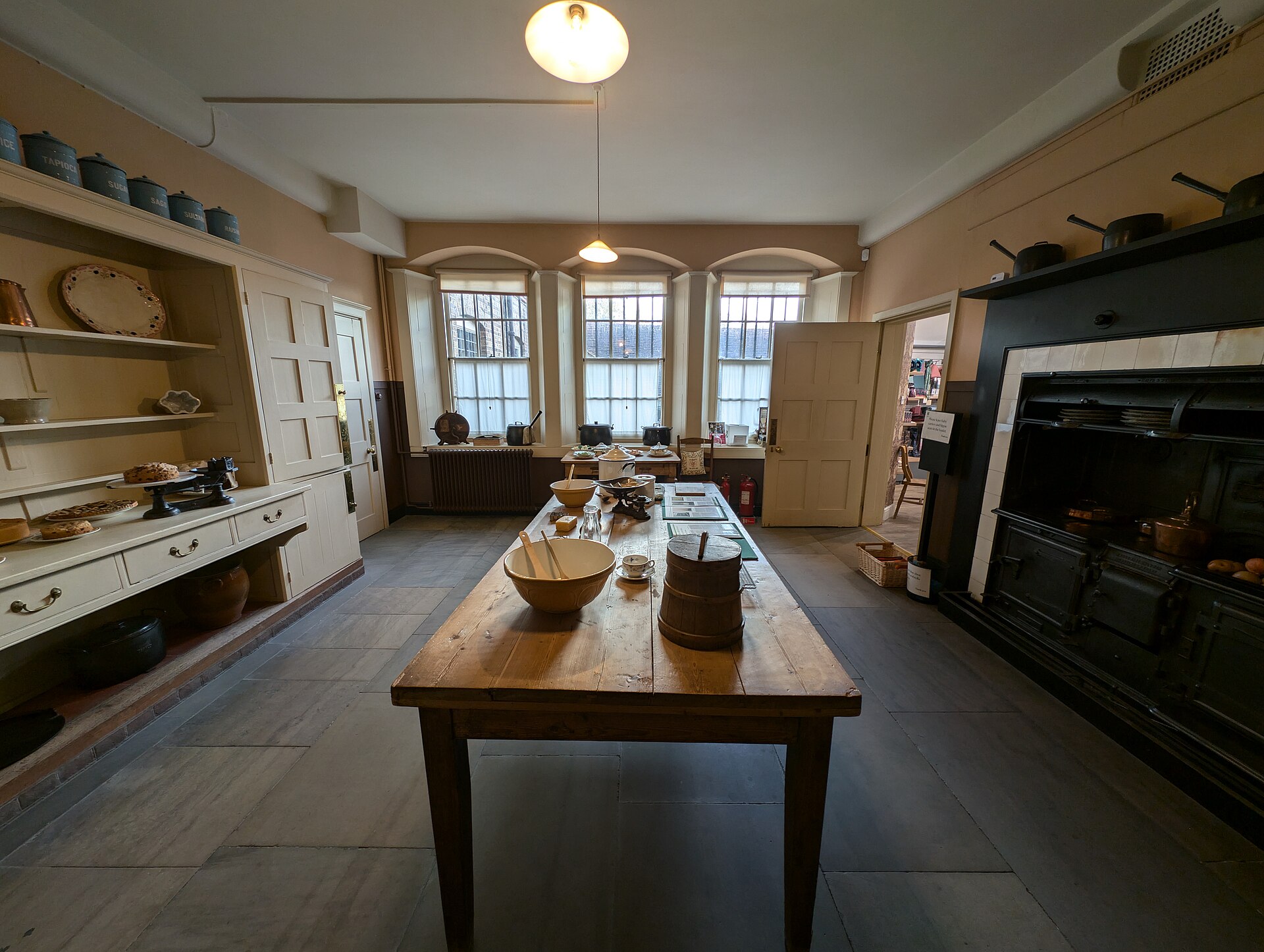 Kitchen island in a shared suite